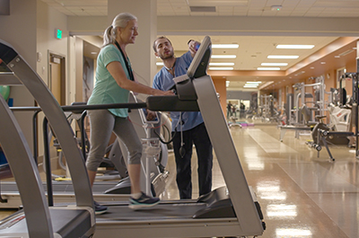 Patient Walking on treadmill