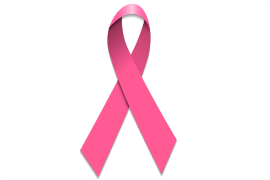 Lazo rosa del cáncer de mama.
