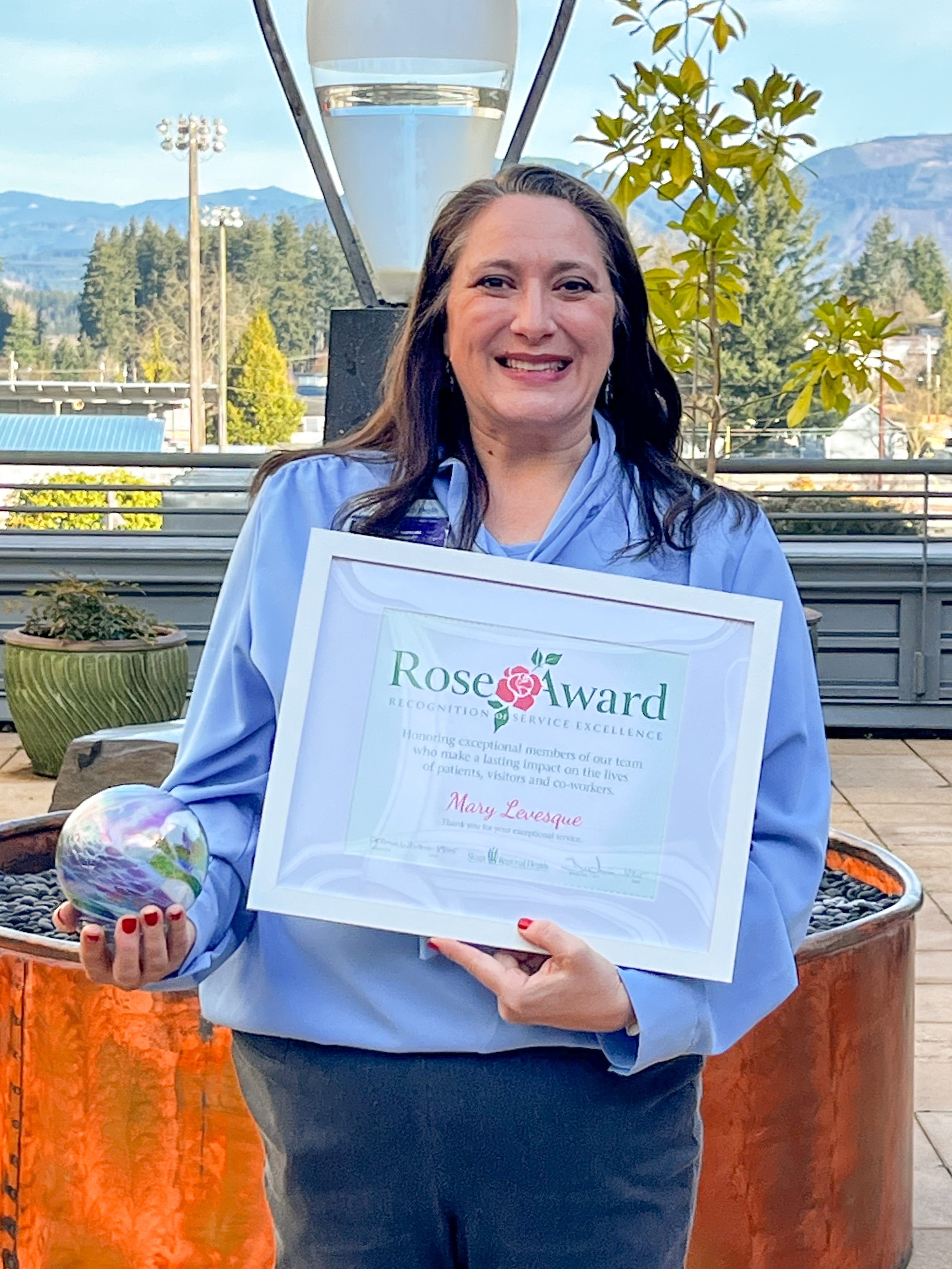 Mary Levesque, December 2024 Rose Award winner