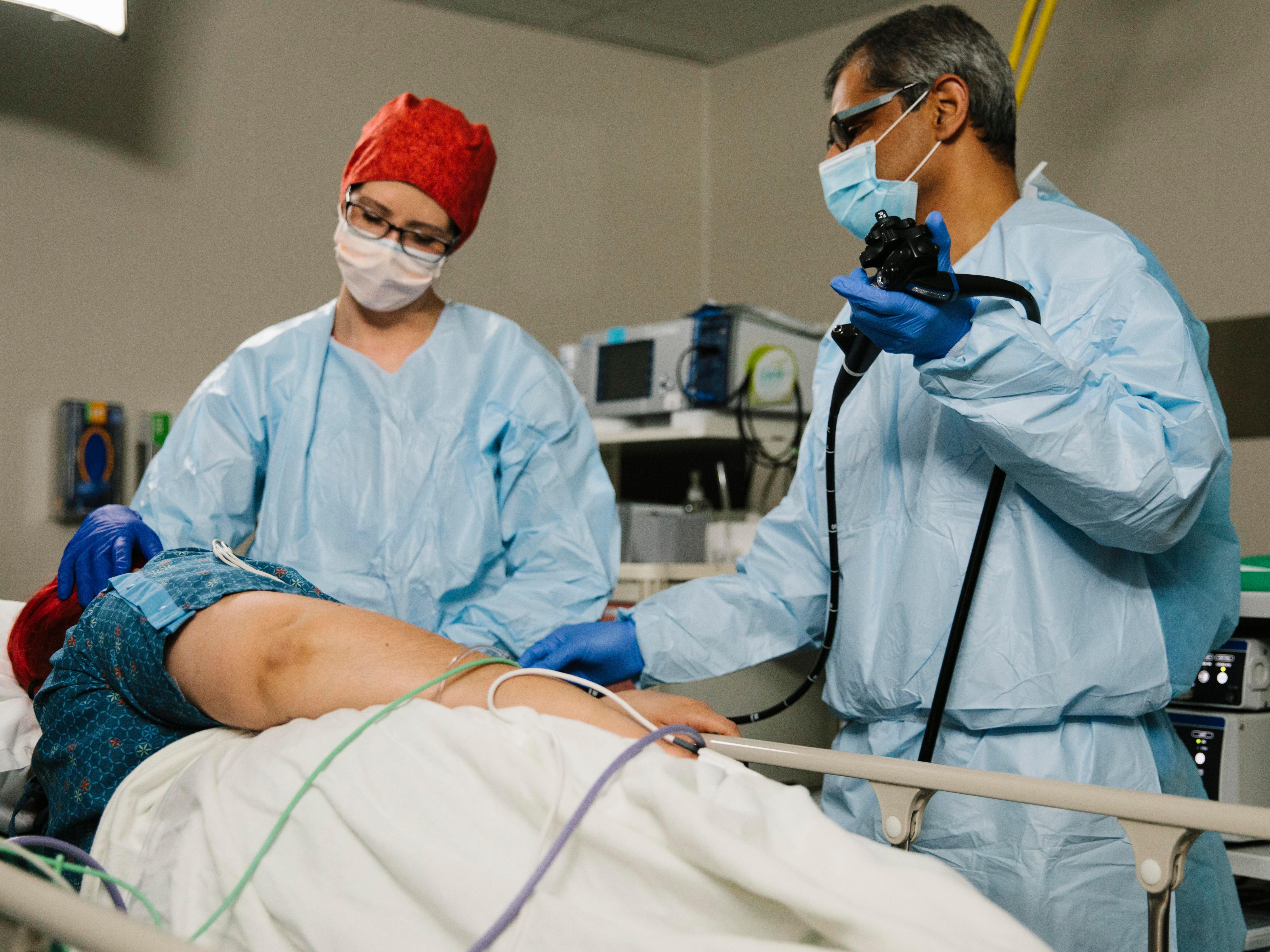 Dr. Alagugurasamy during procedure